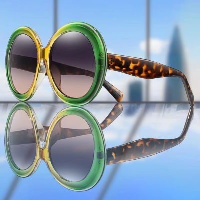 Gafas de Sol Redondas Retro para Hombre y Mujer, Gafas de Sol de Gran Tamaño con Marco Completo, Gafas de Sol Unisex para Playa, Pesca y Conducción