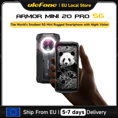Ulefone Armor Mini 20 Pro 5G, Teléfono Resistente de 4.7', Cámara Nocturna de 64MP, Teléfono Inteligente Android, 6200mAh, 16GB+256GB, Teléfono Móvil con LED