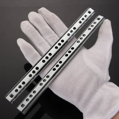 Guías para cajones con rodamiento de bolas, 2 uds., 8 "-16", toboganes para muebles, rodamientos de bolas de acero, para teclado, armario, cajones