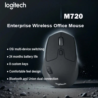 Ratón inalámbrico Bluetooth Logitech M720 - Ratón de oficina - Ratón inalámbrico Bluetooth de modo dual
