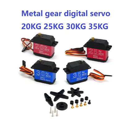 Servo impermeable de alto par 20KG 25KG 30KG 35KG 180 270 grados engranaje de cobre Digital/Servo de engranaje de acero, para brazo de Robot DIY