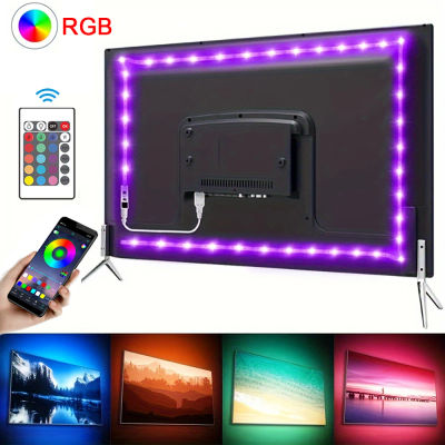 Tira de luces Led con Control Bluetooth, luces LED RGB para TV, cinta Led USB de 5V para retroiluminación de TV, decoración de fiesta en habitación
