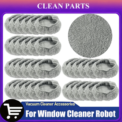Accesorios, paño de limpieza de microfibra para Robot limpiador de ventanas 188168, paño redondo Universal para Robot aspirador, paño para polvo