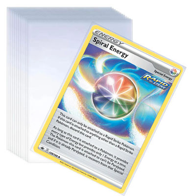 Fundas transparentes para cartas de juegos, Protector Compatible con Yugioh, carpeta de cartas de béisbol, soporte para regalo de juguete para niños, 66x91mm