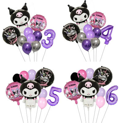 Kit de globos Kuromi My Melody, telón de fondo de globos de látex Macaron para niños, fiesta de cumpleaños, suministros de decoración para Baby Showe