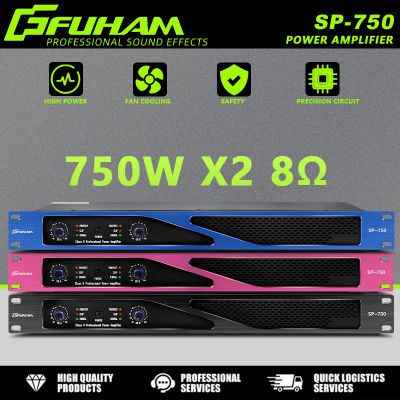 FUHAM SP750 amplificador de potencia Digital 750W 8 Ohm 1U 2 canales Karaoke etapa Audio micrófono altavoz amplificador