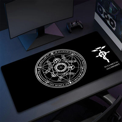 Fullmetal Alchemist-alfombrilla para ratón, alfombrilla grande para escritorio, teclado, Anime, Gamer, alfombra completa, accesorios Kawaii para Pc
