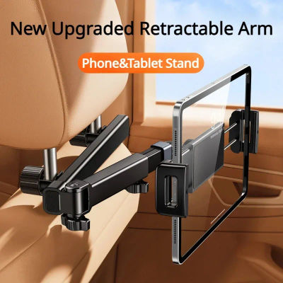Soporte Telescópico para Teléfono y Tablet en el Reposacabezas del Auto, Giratorio, para Asientos Traseros, Compatible con Teléfonos y Tablets de 5 a 13 Pulgadas