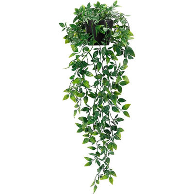 Planta de hiedra Artificial, hoja de plástico con macetas, decoración de arco para Festival de boda, alféizar de ventana para el hogar, maceta Ornamental para colgar en la pared
