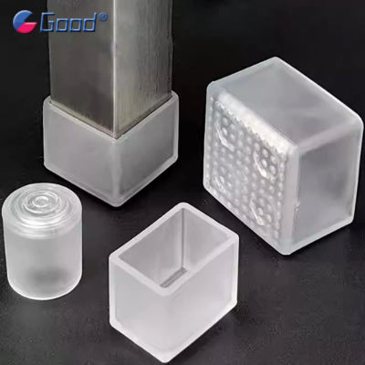 Cubierta Transparente de PVC para Patas de Muebles, Redonda/Cuadrada, Antideslizante, Tapón de Goma para Tubos, Protección para Orificios