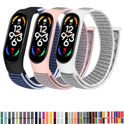 Bucle de nailon para Xiaomi Mi Band 7-7 nfc Smartwatch pulsera deportiva Miband7 Correa pulsera de repuesto banda inteligente 7 6 5 4 3 Correa