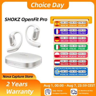 Auriculares SHOKZ OpenFit Pro Open T010 con reducción de ruido, inalámbricos, Bluetooth 5.3, impermeables IP55, 50 horas de reproducción para deporte