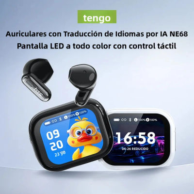 Nuevo 2026 HTC NE68 Bluetooth 6,0 auriculares inalámbricos AI traducción auriculares batería de larga duración actualización aplicación de traductor gratuito