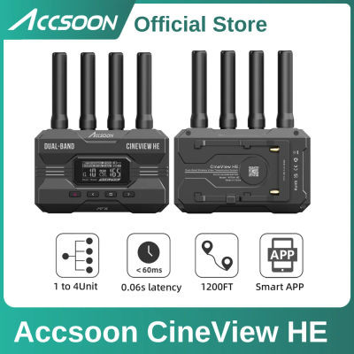 Cámara de vídeo inalámbrica Hdmi Accsoon CineView HE, transmisor, receptor, transmisión de doble banda de 2,4/5G hz, Monitor de transmisión en vivo UVC
