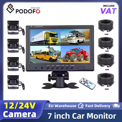 Podofo Monitor Inalámbrico para Auto de 9 Pulgadas, LCD HD, Mini TV, Altavoz para Computadora, Pantalla VGA a Color, Monitor de Reversa para Auto, Cámara y Sistema de Seguridad para el Hogar