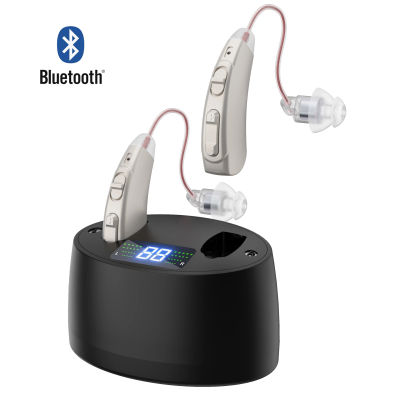 Versión Bluetooth, delgado y ligero, fijación magnética, base de carga con pantalla digital, audífono, reducción de ruido digital