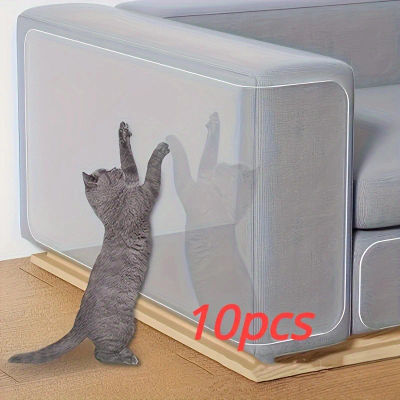 Cinta protectora contra arañazos para gatos, Protector transparente de muebles de doble cara para sofás y sofás, pegatinas disuasorias a prueba de mascotas, 10 Uds.