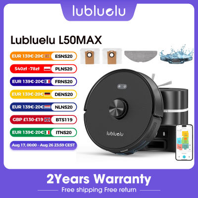 Aspiradora Robot Lubluelu L50Max, 7000Pa de Succión, Robot Aspirador y Mopa Combinados, Sin Enredos de Cabello, Limpieza de Pisos y Alfombras del Hogar