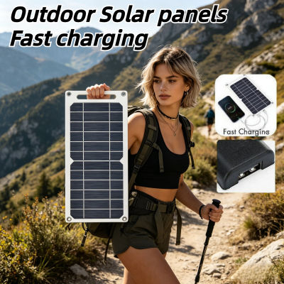 Panel solar ligero de 2W 6W 5V USB, cargador seguro para teléfono, banco de energía para camping, senderismo, viajes, caravanas, hogar y emergencias.