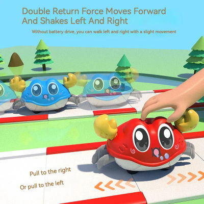 Cangrejo para gatear, tiempo de barriga, juguete para caminar y bailar, juguetes sensoriales para bebés, regalos para gatear de aprendizaje infantil, juguetes para gatear para caminar de doble fuerza