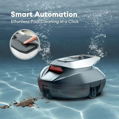 Limpiador robótico de piscinas inalámbrico Ultenic Pooleco P10 de 5200 mAh, 90 minutos de autonomía, aspiradora automática de doble motor para piscinas enterradas y elevadas de hasta 850 pies