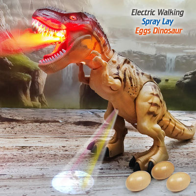 Juguete eléctrico de gran tamaño para caminar, Robot de dinosaurio con huevos ponedores, con sonido ligero, modelo de dinosaurios mecánicos