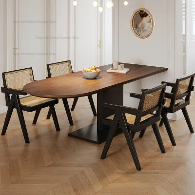 Mesas de Comedor de centro de diseño italiano, mesas de Comedor modernas de madera para oficina, cocina, sala de estar, comedor, muebles para el hogar, Comedor LLDT