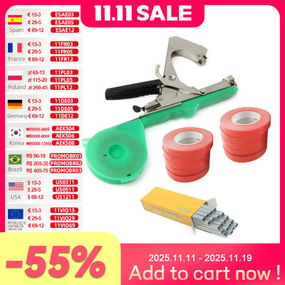 ALLSOME-máquina de atado de plantas, herramienta de tapenado para uvas, frambuesas, tomates, verduras, viene con cintas, grapas, cuchillas de repuesto