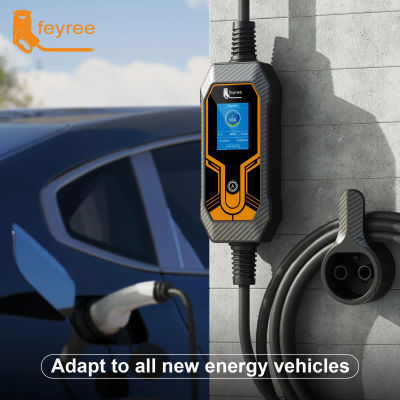 Feyree 11KW Type2 Cable 16A 3 fases EV cargador portátil 32A 7KW EVSE caja de carga 5M Cable CEE enchufe macho para cargador de coche eléctrico