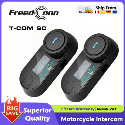 Intercomunicador para Motocicleta Freedconn, Auriculares Bluetooth para Casco, Interfono con Función de Compartir Música, Radio FM, Resistente al Agua IPX6 para Motociclismo
