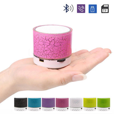 Mini Altavoz Bluetooth Portátil Universal, Caja de Sonido Inalámbrica con LED de Colores, Compatible con Tarjetas SD y TF, USB, Estéreo, MP3, Subwoofer