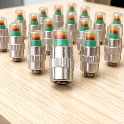 Monitor de Presión de Aire para Neumáticos de Coche, Juego de 4 Indicadores de Presión, Tapas de Válvula con Manómetro, Accesorios para Coche, Tapas de Manómetro para Neumáticos, Útiles