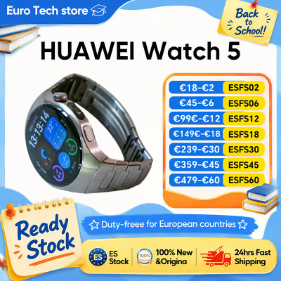 HUAWEI Reloj 5 Smartwatch 1,5 pulgadas AMODLED LTPO Cristal de zafiro 5ATM Impermeable GPS SpO2 Salud Wi-Fi HarmonyOS