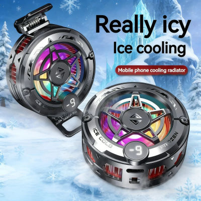 Enfriador Universal para Teléfono para Juegos, Ventilador de Refrigeración Magnético de Semiconductor con Pantalla Digital y Luces RGB
