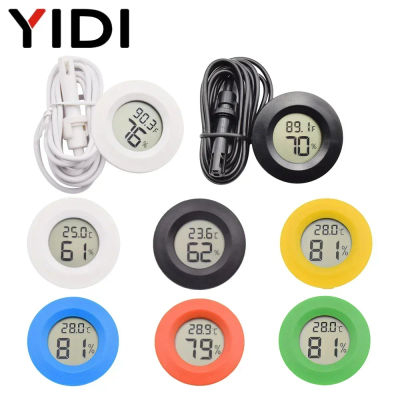 Mini higrómetro Digital redondo, termómetro, medidor de temperatura y humedad, Sensor, Detector, Monitor, incubadora de acuario interior