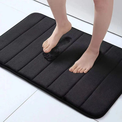 Alfombra de baño sencilla para el hogar, alfombra de franela a rayas para el suelo del inodoro, alfombrilla lateral para bañera peluda, alfombrilla para puerta