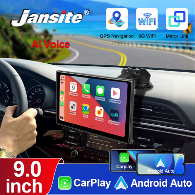Jansite-reproductor de música MP5 portátil Universal, Monitor inalámbrico, Android, Dual, Bluetooth, AUX, USB, BT, IPS 5,0, 9 pulgadas