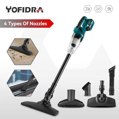 YOFIDRA-aspiradora eléctrica inalámbrica de 1500W, limpiador multifunción, herramienta de limpieza manual para polvo de nieve, Pin de batería Makita