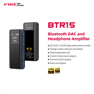 FiiO BTR15 Bluetooth 5,1 amplificador de auriculares DSD256 receptor LDAC/aptX adaptable con 3,5 mm/4,4 mm
