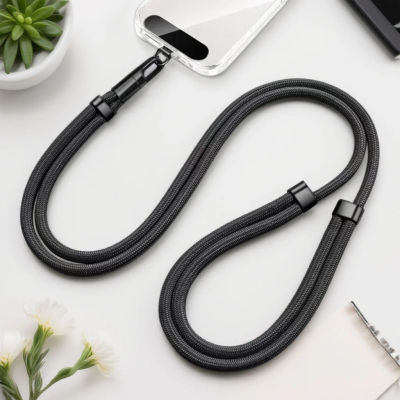 Cordón universal para teléfono con clip - Anti-Gocha mejorado 360 ° Correa ajustable para el cuello y bandolera con rotación compatible con todos los teléfonos