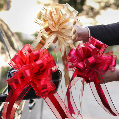 2 uds lazo de cinta flor dibujada a mano boda coche muebles para el hogar celebración de aniversario de cumpleaños decoración de fiesta suministros DIY