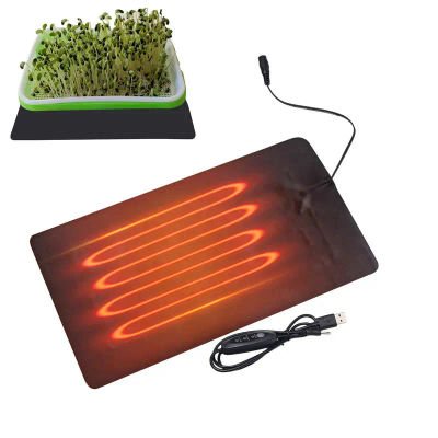 Alfombrilla térmica para plantas de PVC, alfombrilla de calentamiento para plantas de interior, USB, calefactora, para plantas de interior y reptiles.