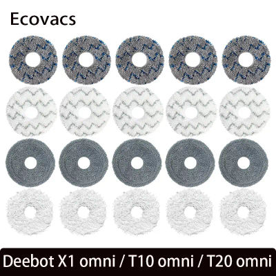 Piezas de trapo de fregona para Ecovacs Deebot T20 OMNI/ X1 OMNI T10 TURBO, trapos de fregona lavables, accesorios de repuesto de paño de mopa