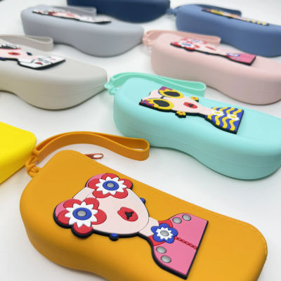 Estuche para gafas de lectura, bolsa portátil para gafas, soporte para gafas de sol, bolsa decorativa de silicona para gafas, para viajes diarios al aire libre