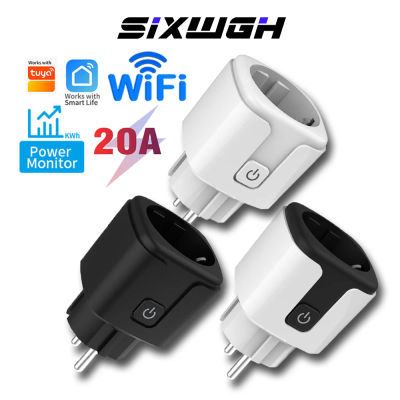 Enchufe Inteligente WiFi con Enchufe Europeo de 20A, Monitor de Energía, Temporizador, Compatible con Google, Alice, SmartThings y Alexa