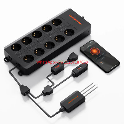 10 salidas GGS AC10 conectividad Bluetooth y WiFi tira de alimentación inteligente LED inteligente kits de controlador de luz de cultivo