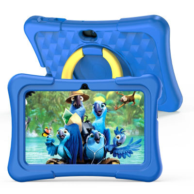 PRITOM-Tableta de 7 pulgadas para niños, dispositivo con Android 11, 32 GB, WiFi, Bluetooth, cámara Dual, Software educativo instalado con funda a prueba