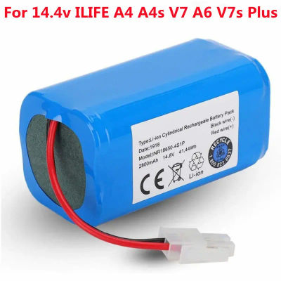 Batería de litio para Robot aspirador ILIFE 4S1P, 14,8 V, 2600mah, 3500mah, 14,4 v, ILife A4, A4s, V7, A6, V7s Plus, capacidad completa