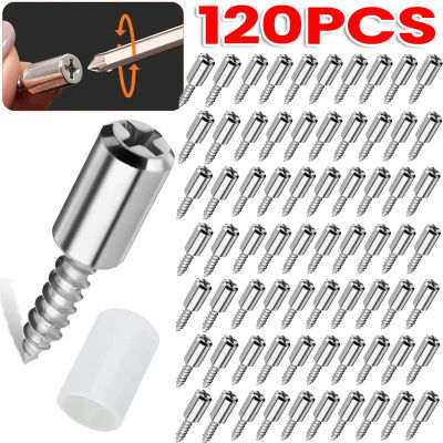 Juego de 5/30/60 tornillos de sujeción para estantes de gabinetes laminados con mangas antideslizantes, pasadores para estantes de cocina, vidrio, muebles y armarios