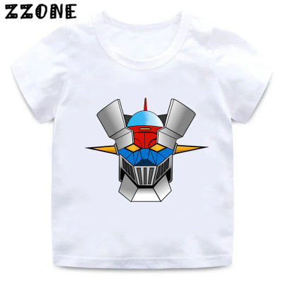 Camisetas de Anime japonés con estampado de Mazinger Z para niños, Ropa para Niñas, camiseta para bebés, Tops de manga corta para niños, ooo5186